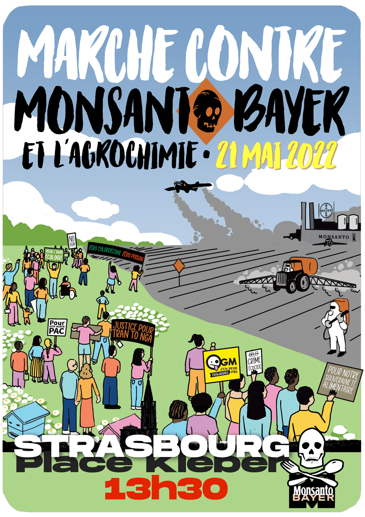 Le Chaudron des alternatives cosignataire de l’appel à la marche contre MONSANTO le 21 mai 2022 : Image à la une