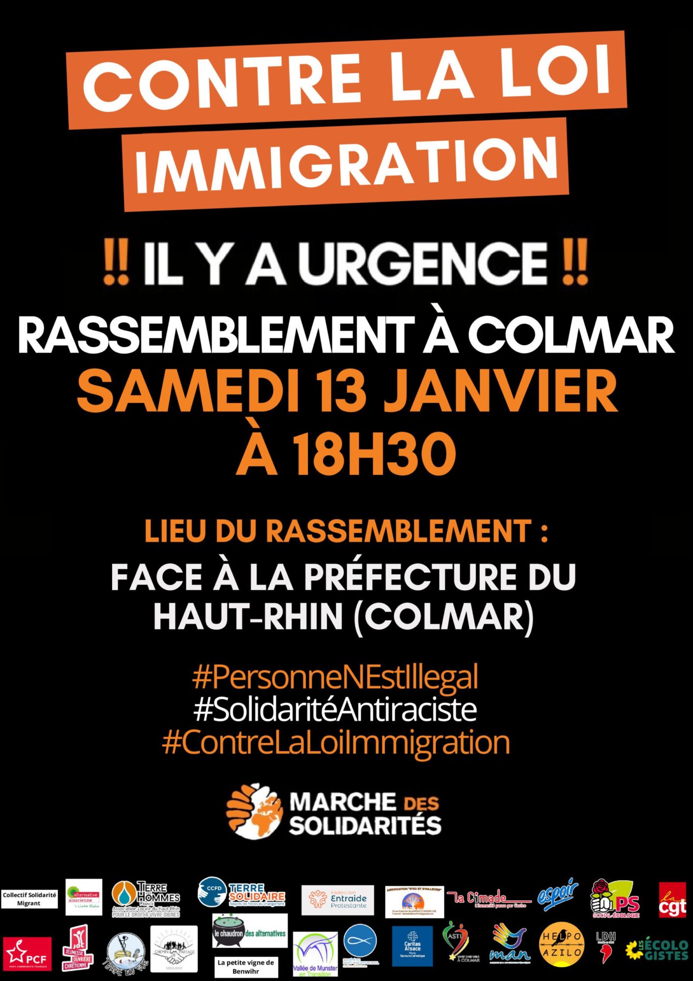 Le Chaudron des alternatives co-signe l’appel du collectif Fraternité contre la Loi immigration : Image à la une